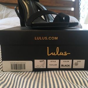 BRAND NEW - Black suede ankle strap Heels